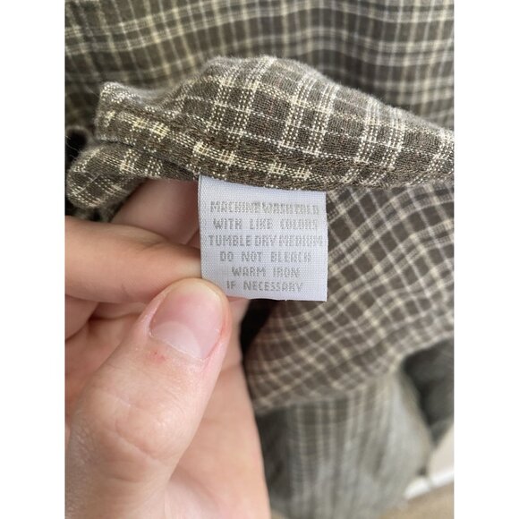 North West‎ Blue Mens Brown Shirt L short sleeve button up collared 100% cotton - Picture 4 of 6